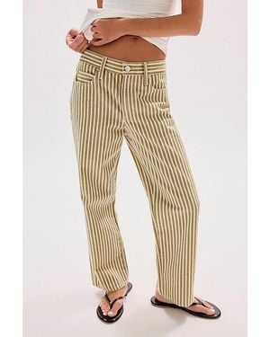AMO Jeans Amo Billie Striped Jeans - Natural