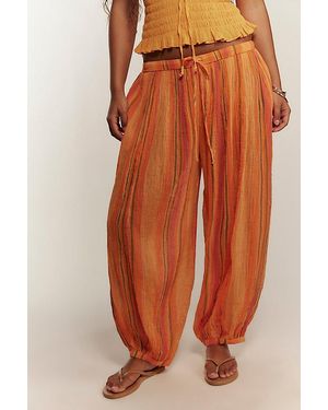 free-est Playa Party Stripe Trousers By - Orange