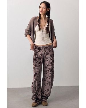 Free People Radiance Velvet Pull-On Trousers - Black