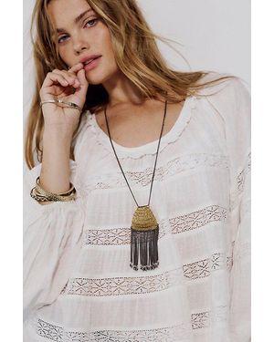Free People Zelda Fringe Necklace - Black