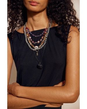 Free People Hailee Semiprecious Layered Beaded Necklace