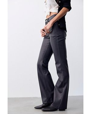 Free People Double Knot High-Rise Vegan Straight Bootcut Jeans - Blue