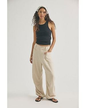 Free People Bondi Sands Pull-On Trousers - Natural