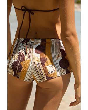 free-est Dixie Printed Swim Shortie - Brown