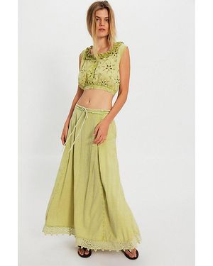 Free People Madelyn Cotton Maxi Skirt Set - Yellow