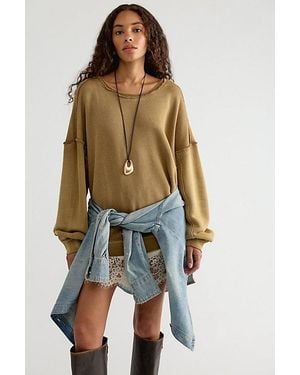 Free People Faded Memory Long Sleeve Pullover - Multicolor