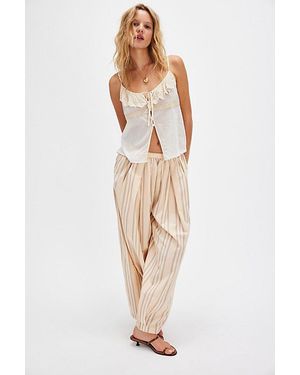 Free People To The Sky Striped Parachute Trousers - White