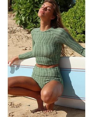 Rhythm Long-Sleeve Surf Crop - Green