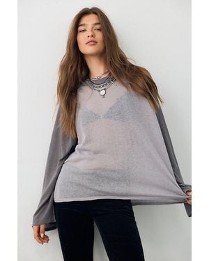 Free People Go Team Fine Gauge Sweater - Gray