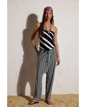 free-est Holten Cotton-Jersey Harem Trousers By - Blue