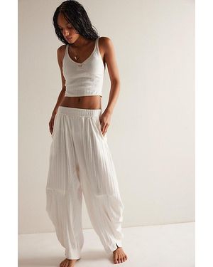 Free People End Game Pointelle Lounge Pants - Natural