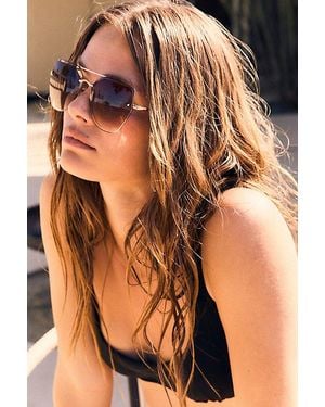Free People Alma Oversized Aviator Sunglasses - Brown