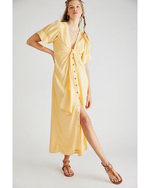 Free People Vintage Summer Midi Dress - Metallic