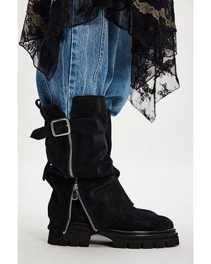 Free People Monarch Moto Boots - Blue