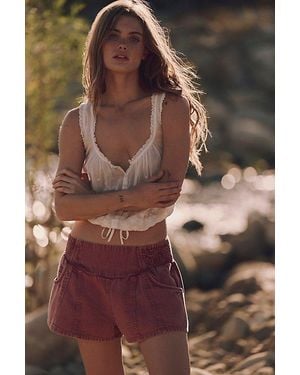 Free People Luna Pull-On Shorts - Red