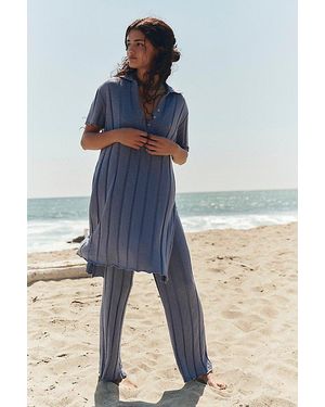 Free People Paloma Sweater Pant Set - Blue