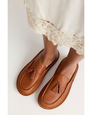 VIBAe Soho Tassel Mules - Natural