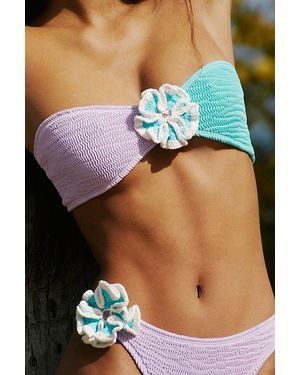 Cleonie Swim Cleonie Bouquet Bandeau Bikini Top By - Purple