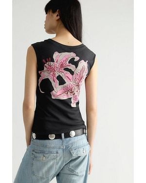 Free People Ballad Reversible Lily Printed Tank Top - Black