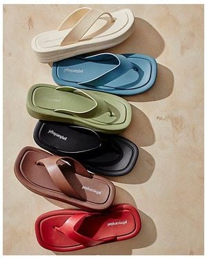 Jeffrey Campbell Darcie Platform Flip Flops By - Green