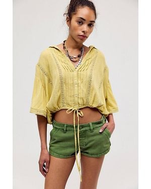 Free People Rainy Days Blouse - Yellow