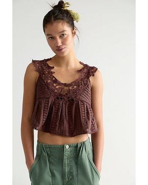 Free People Kelsey Cutwork Top - Red