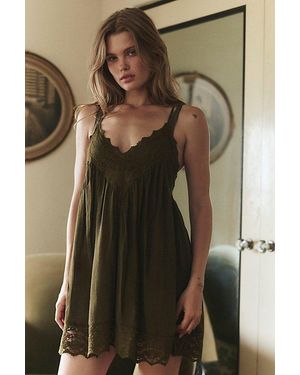 Intimately By Free People Fiona Mini Slip Dress By - Green