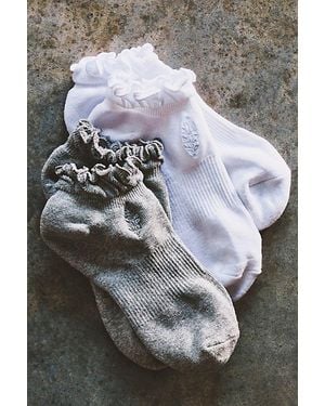 Fp Movement Ruffle Sneaker Sock 2-Pack - Gray