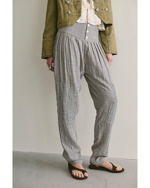 Free People Carmen Tapered Pull-On Harem Pants - Gray