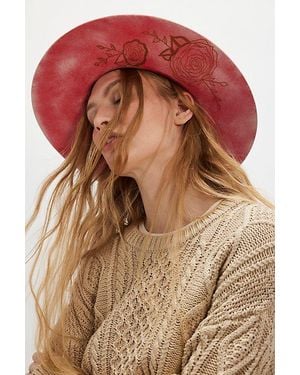 MOSSANT Cami Washed Brimmed Hat Top By - Pink