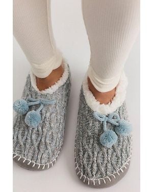 Muk Luks Cosy Ballerina Slipper Socks - Grey