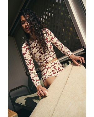 Rhythm Long-Sleeve Surf Crop - Brown