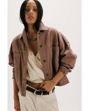 Free People Opal Swing Denim Jacket - Brown