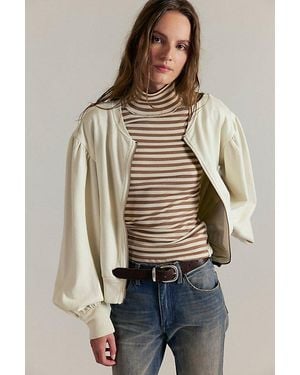 Free People Okayyy Sweatshirt Jacket - Brown
