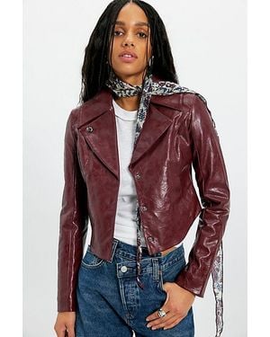 DIESEL G-Ameck Vegan Leather Jacket - Red