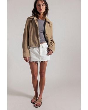 Free People Lainey Low-Rise Mini Skirt - Grey