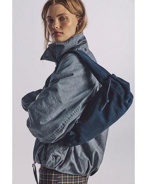Free People Soto East West Suede Shoulder Bag - Blue
