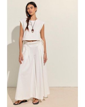 free-est Kora Wide-Leg Pant Set By - Natural