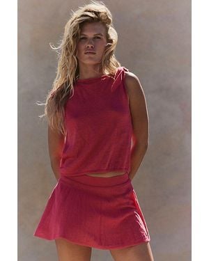 Free People Fran Jumper Skort Set - Red