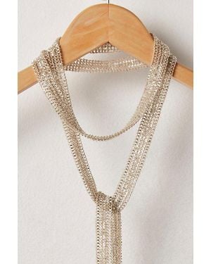 Free People Lola Embellished Skinny Scarf - White