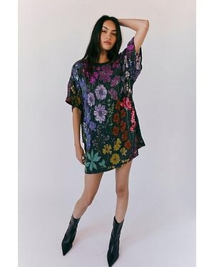 Free People Jewel Mini Dress At In Twilight Combo, Size: Xs - Multicolor