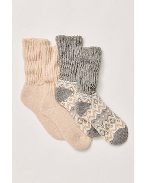 Free People Slouch Socks 2-Pack - Natural