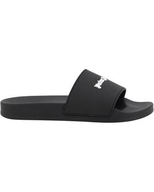 Palm Angels Logo Slides - Black