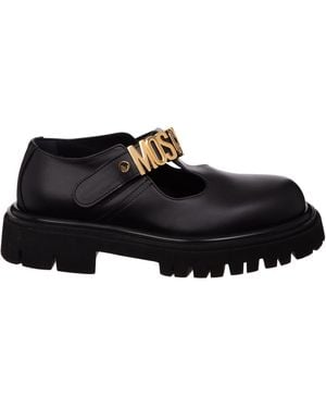 Moschino Logo Sandals - Black