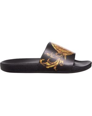 Versace Jeans Couture Garland Sun Slides - Brown
