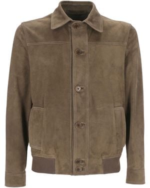 Ferragamo Leather Jackets - Green