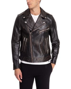 DIESEL L-garrett Leather Jackets - Black