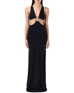 Coperni Vestito lungo cut out c logo - Nero