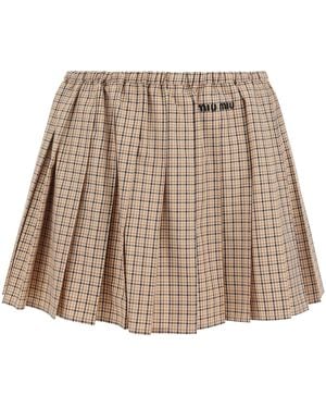 Miu Miu Mini Skirt - Brown