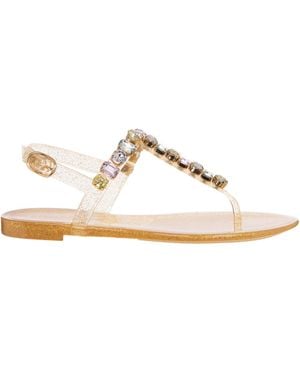 Stuart Weitzman Jaide Jelly Sandals - Natural